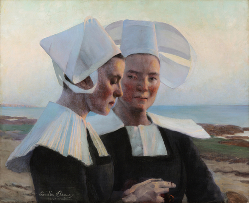 Two Women Twilight Confidences 1888 by Cecilia Beaux 1855-1942  ***PORTRAIT FOR SALE***  ***CLICK HERE TO CONTACT GALLERY***  COLLISART LLC  NEW YORK CITY   